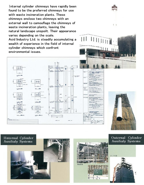 Internal cylinder chimney