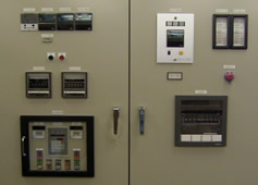 Control panel for a glass melting furnace
